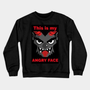 Angry face demon Crewneck Sweatshirt